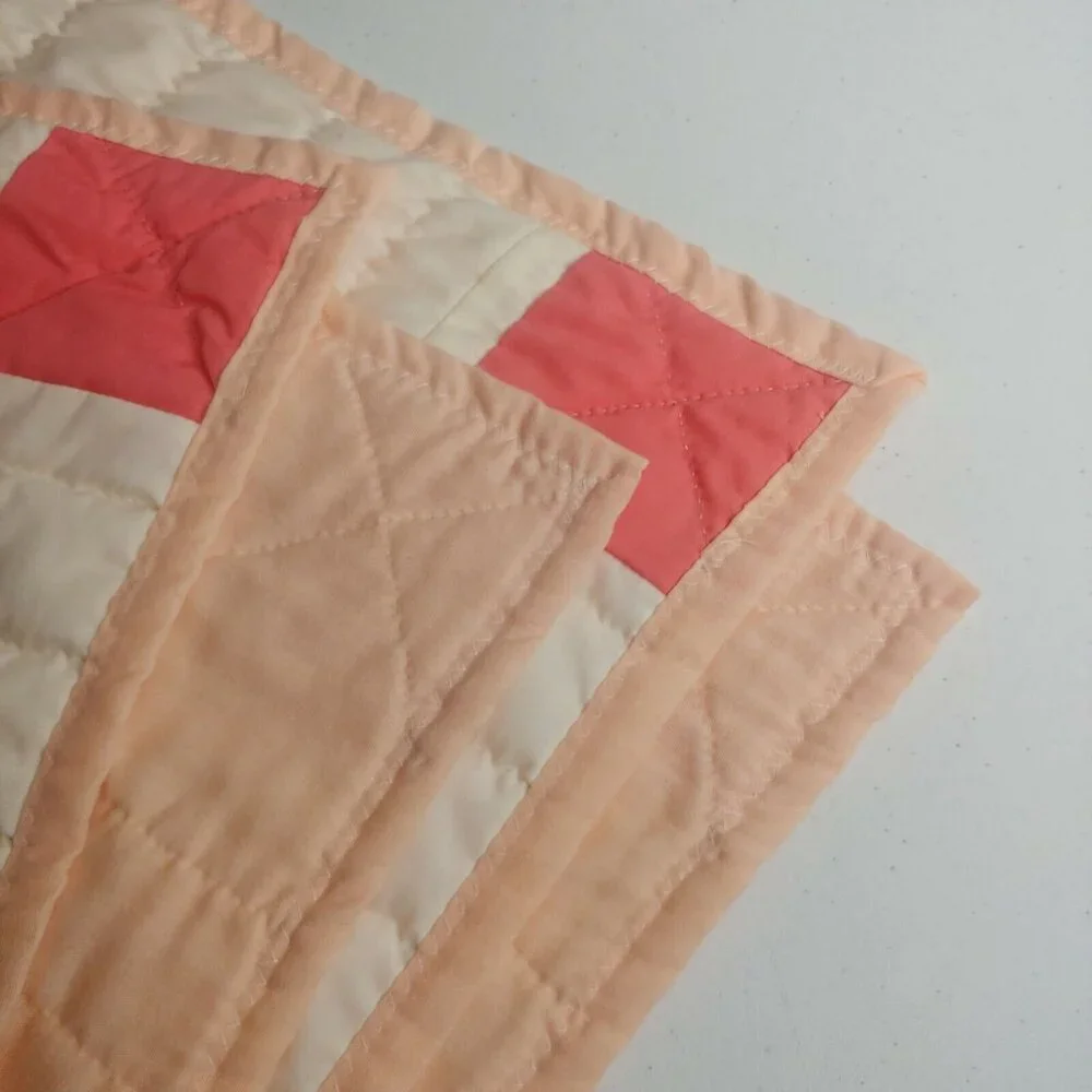 Homemade Baby Quilt Woodland Fairies Sparkle Green Floral Pink Patchwork Magical - Picture 10 of 11